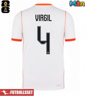 Nederländerna Virgil van Dijk #4 Bortatröja VM 2026 Kortärmad